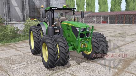 John Deere 6135R narrow twin wheels para Farming Simulator 2017