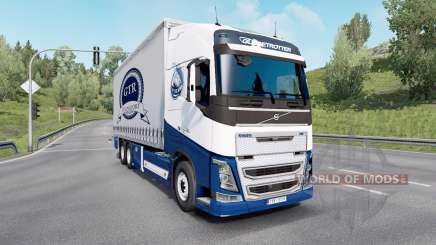 Volvo FH16 750 Globetrotter XL cab 2014 Tandem para Euro Truck Simulator 2