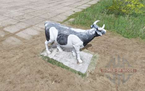 Uma escultura de uma vaca para Farming Simulator 2017