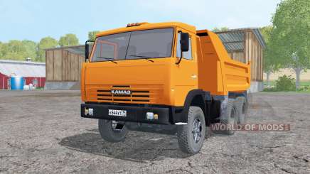 KamAZ 55111 2002 laranja brilhante para Farming Simulator 2015
