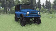 UAZ 469 azul v1.1 para Spin Tires