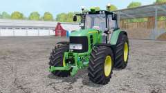 John Deere 7530 Premium double wheels para Farming Simulator 2015
