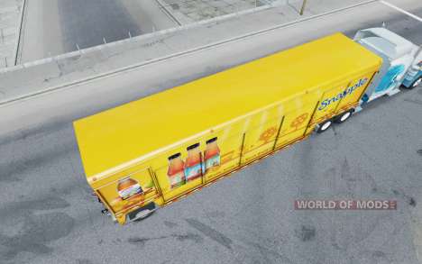 Semi-reboque para o transporte de bebidas Mickey para American Truck Simulator