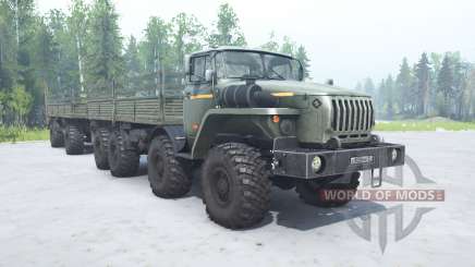 Ural 6614 de cor cinza-esverdeada para MudRunner