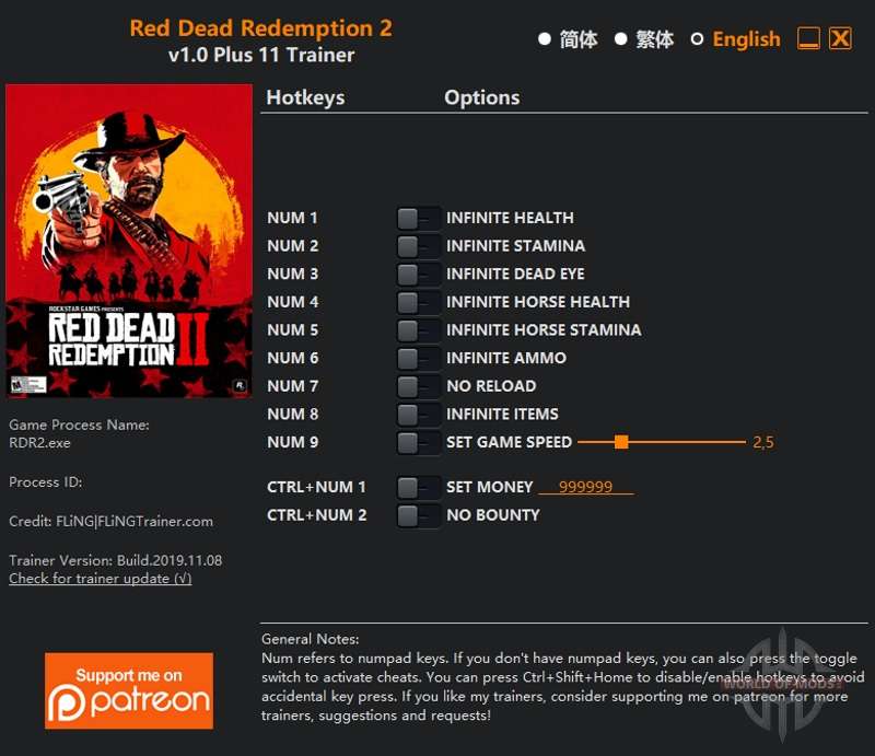 Lista de cheats de Red Dead Redemption 2: regeneração, munição infinita etc