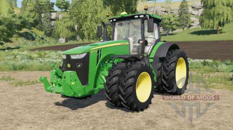 John Deere tractors with added Row Crop wheels para Farming Simulator 2017