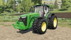John Deere tractors with added Row Crop wheels para Farming Simulator 2017