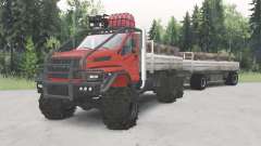 Ural-4320-6951-74 cor vermelha para Spin Tires