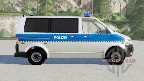 Volkswagen Transporter Kombi (T5) Polizei para Farming Simulator 2017