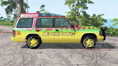 Gavril Roamer Tour Car Jurassic Park v4.2 para BeamNG Drive