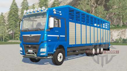 MAN TGX Livestock Truck increased load capacity para Farming Simulator 2017