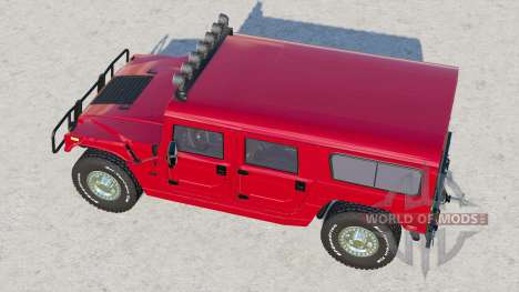 Hummer H1 Alpha Wagon 2005〡crimson vermelho para Farming Simulator 2017