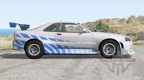 Nissan Skyline GT-R (R34) 2 Fast 2 Furious para BeamNG Drive