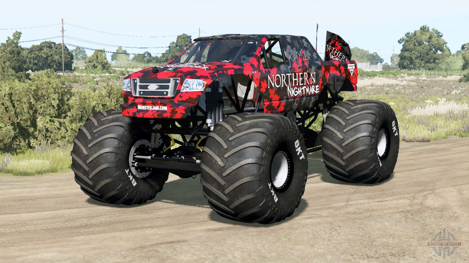 beamng drive mods monster truck tracks