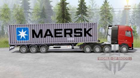 Volvo FH16 750 8x8 tractor Globetrotter cab para Spin Tires