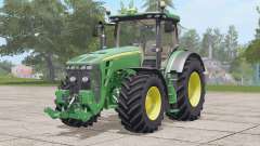 John Deere 8R série 〡 potência do motor alterada para Farming Simulator 2017