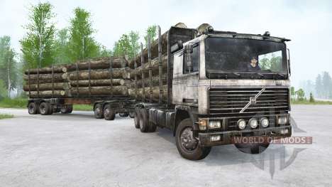 Volvo F12 Timber Truck para Spintires MudRunner