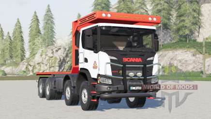 Scania G 370 XT 8x8 Cama plana〡colorável para Farming Simulator 2017
