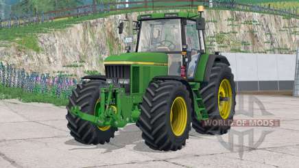 John Deere 7010 série〡tem contrapesos sobre rodas para Farming Simulator 2015