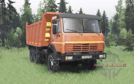 Caminhão de lixo KamAZ-65111 para Spin Tires