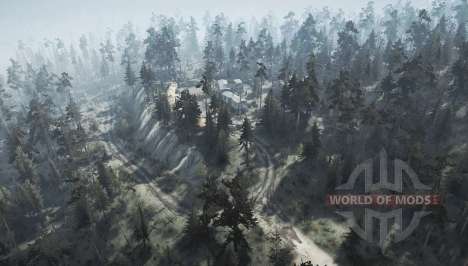 Mapa Woodland para Spintires MudRunner