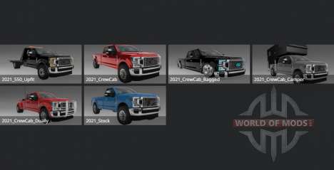 Ford Super Duty 2021 Process Cyan para BeamNG Drive