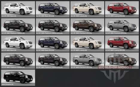 Cadillac Escalade ESV Premium Collection 2012 para BeamNG Drive